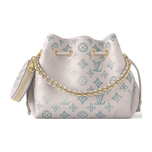 LOUIS VUITTON Bella Mahina Кожа Ведрообразная Сумка Женская Тауповая