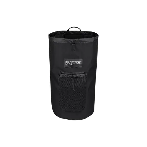 JanSport Переработанный полиэстер Двойной плечевой сумка для хранения Женская Черная