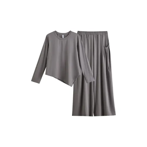 Same Language Пижамный комплект женский фиолетовый серый