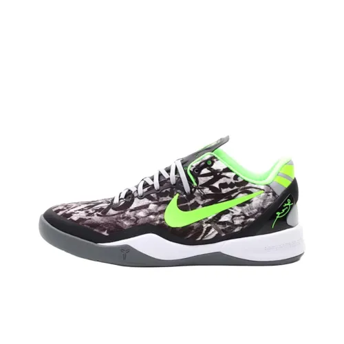 Nike Kobe 8 Устойчивые к истиранию Низкие Кроссовки для баскетбола Детские Черные Серые Подростковые