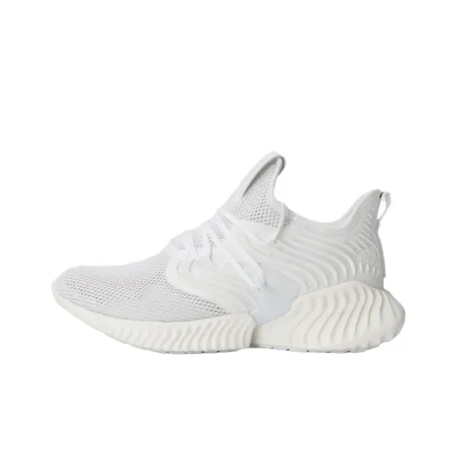 Adidas Alphabounce Instinct Slip-Resistant и Breathable Low-Top Повседневные Беговые кроссовки Унисекс Серый Белый