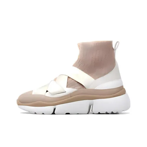 Chloe Sonnie High Топ Повседневная обувь Женская Экрю