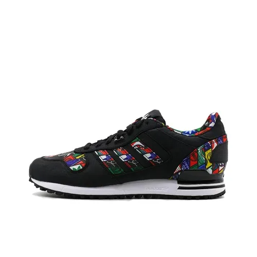 Adidas Originals ZX 700 Slip-resistant Abrasion-resistant Low Top Casual Shoes Unisex Black Adidas Originals ZX 700 Противоскользящий Устойчивый к истиранию Низкий Топ Повседневная Обувь Унисекс Черный
