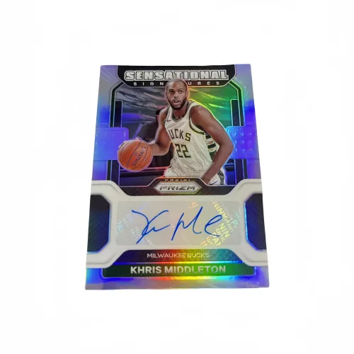 Panini Middleton Bucks 21 22 PRZIM Подписанная Серебряная Фолд Звезда Карта Спортивная Карта Товар 1 шт