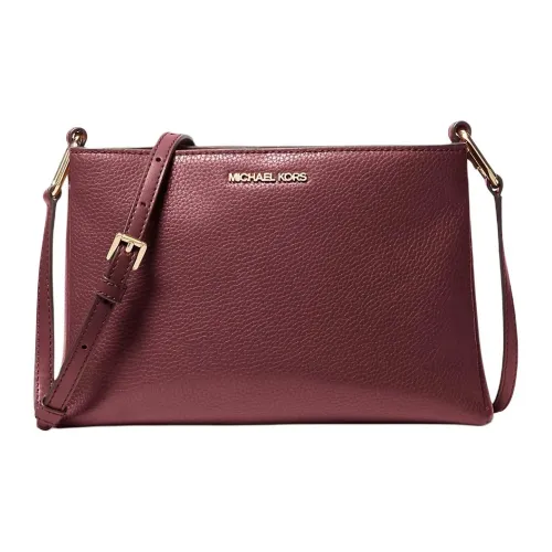 MICHAEL KORS Сумка через плечо из текстуры кожа личи средний размер женский коричневый красный