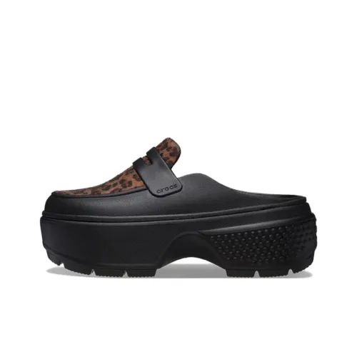 Crocs Устойчивые к истиранию Домашние тапочки Женские Черные