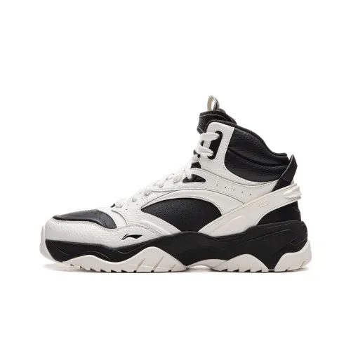 LiNing Tianji 3,0 HI Противоскользящие Устойчивые к износу MID Топ Скейтборд Кроссовки Мужские Белый Черный