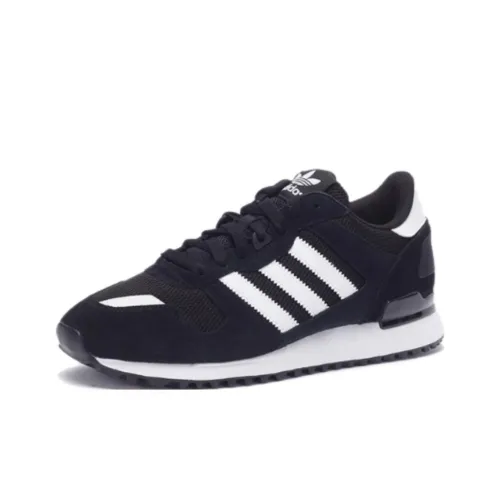 Adidas Originals ZX 700 Slip-resistant Abrasion-resistant Low Top Casual Shoes Unisex Black Adidas Originals ZX 700 Противоскользящий Устойчивый к истиранию Низкий Топ Повседневная Обувь Унисекс Черный