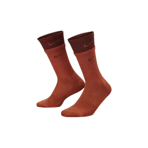 Найк Высокие Носки Мужские Оранжевые Красные