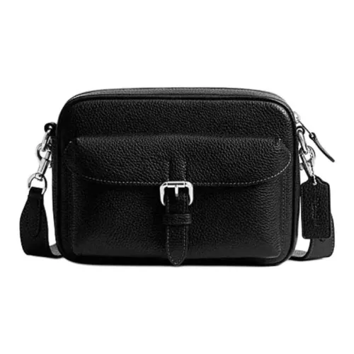 COACH Коровья кожа Сумка через плечо Маленькая Мужская Черная