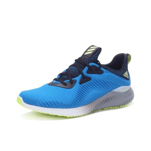 Adidas AlphaBounce Slip-resistant Abrasion-resistant Low Top Casual Running Shoes Men's Blue Black Adidas AlphaBounce Противоскользящий Устойчивый к истиранию Низкий Топ Повседневные Беговые Кроссовки Мужские Синий Черный