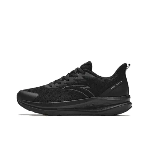 ANTA Cloud Journey Slip-resistant Abrasion-resistant Low Top Casual Running Shoes Men's Black ANTA Cloud Journey Slip-resistant Abrasion-resistant Низкий Топ Повседневные Беговые Кроссовки Мужские Черные