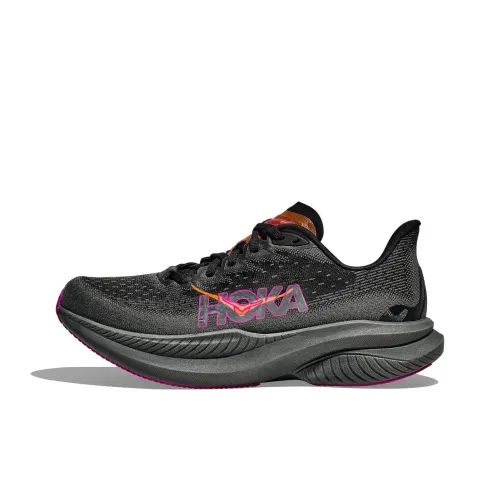 HOKA ONE ONE MACH 6 Противоскользящие Устойчивые к износу Устойчивые к отскоку Низкие кеды для бега Женские Черные