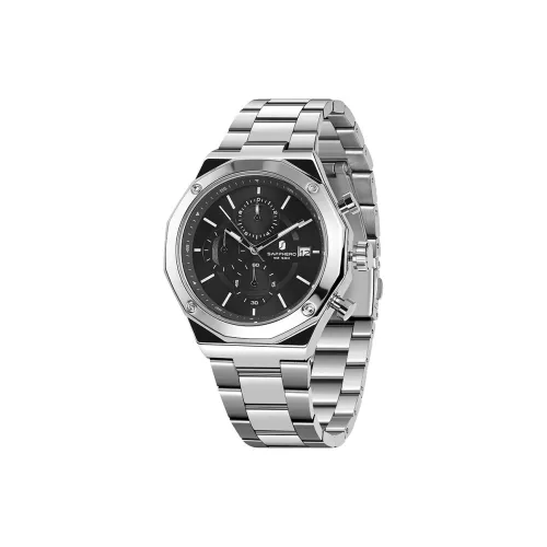 SAPPHERO Кварцевый механизм Мужские часы 43mm*42mm*10mm Черный