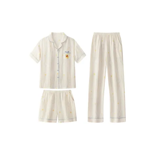 Gongdie X Disney Пижамный комплект Женские Абрикос