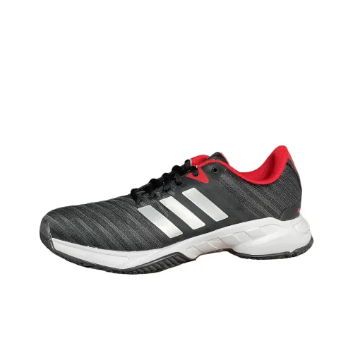 Adidas Barricade Slip-resistant Abrasion-resistant Low Top Casual Shoes Men's Black Gray Adidas Barricade Противоскользящие Устойчивые к истиранию Низкие Топ Повседневная Обувь Мужская Черный Серый