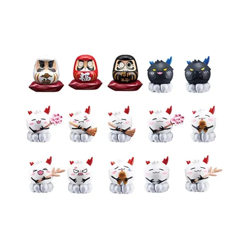 AULDEY Onmyoji Characters Ziqiu Daruma Складной Веселье Vol.1 Счастливый Набор Рисований OF 14