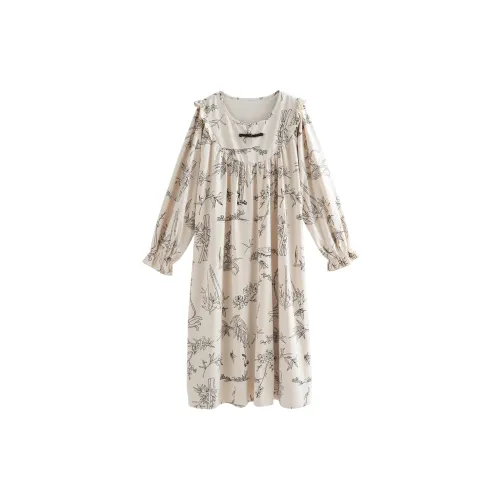 XUANZHITING Ночная сорочка Женская Экрю