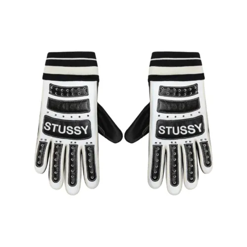 Stussy Полиэстер Эластан Спортивные Перчатки Унисекс Черный Белый