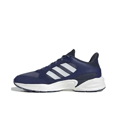 Adidas Устойчивые к истиранию низкие беговые кроссовки для мужчин темно-синие