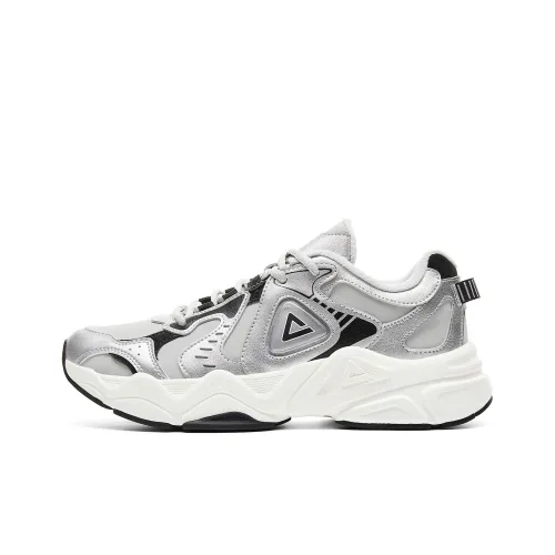 PEAK Амортизация Противоскользящий Увеличение Высоты Отскок Низкий Топ Повседневный Мужской Серебристый Черный