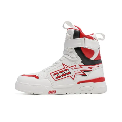883 Скейтборд Кроссовки Высокие Красно-Белые Мужские