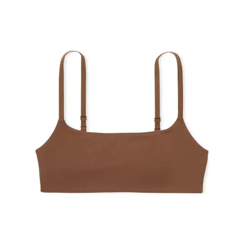 Victoria's Secret Розовый Relay Square Neck Спортивный Бюстгальтер Мусс Бюстгальтер Женский Мусс