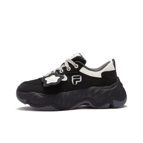 FILA FUSION STARFISH II Морская звезда 2 Устойчивый к истиранию Низкий Топ Casual Женский Черный Молочный Белый