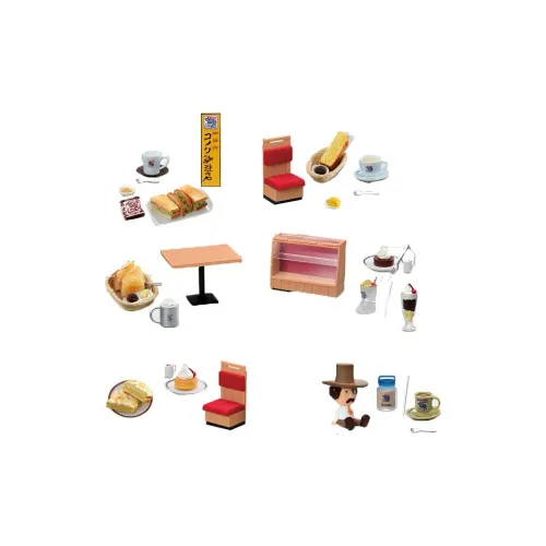 RE MENT Komeda Кофе SHOP Вторая ЭДИЦИЯ Кофе SHOP Сценарий Миниатюрные Слепые Коробки Полный Комплект из 6 шт