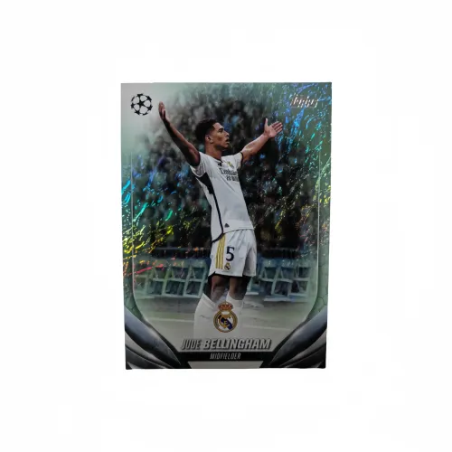 Topps Беллингем Real Madrid Англия Яшмовая Рефракция Dominant Игрок Карта Карта ACCEPTANCE Спортивные карты 1 шт