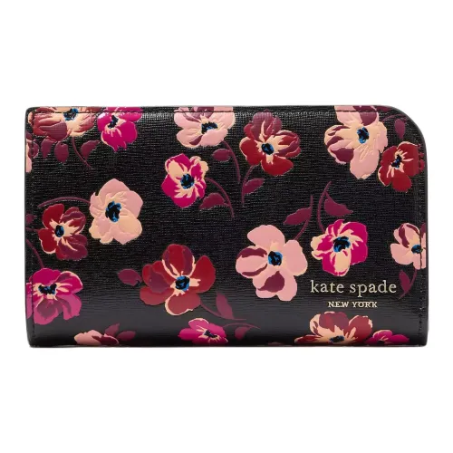 Kate Spade Кожа Кошелек Средний Женский Черный
