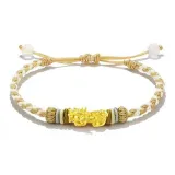 Богатство Цветочный дизайн Пиксиу Шнурок (Желтый)