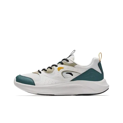 ANTA Противоскользящий устойчивый к истиранию низкий топ повседневная обувь для бега мужская белый зеленый