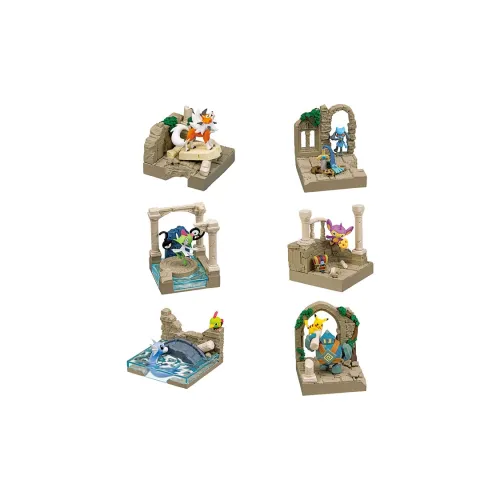 RE MENT Покемон Древние руины Покемон Огненный Миниатюрная модель Слепые коробки Полный комплект из 6 штук