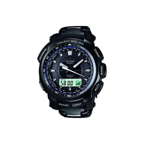CASIO Pointer Family Кварцевый механизм Титан Ремешок Часы Мужские Черный циферблат