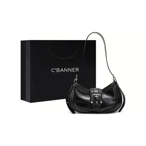 C°BANNER Коровья кожа с синтетической кожей одно плечо сумка среднего размера женский черный