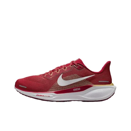 NFL x Nike Pegasus 41 противоскользящие устойчивые к истиранию низкие беговые кроссовки унисекс красный