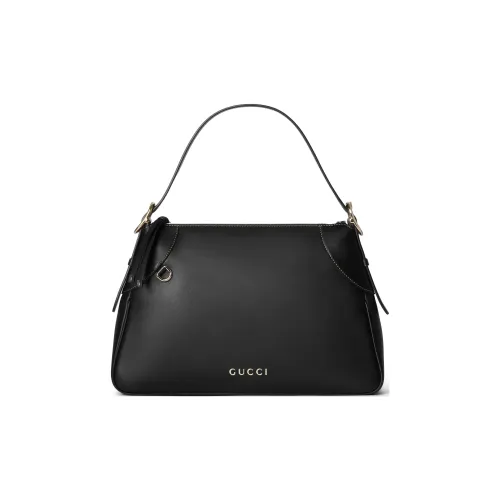 GUCCI Гладкая отделка кожа сумка через плечо большая женская черная