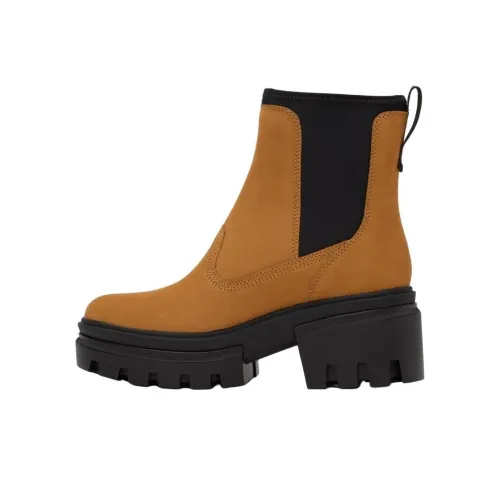 Timberland Колено Высокий Челси Высокий каблук Женский Желтый