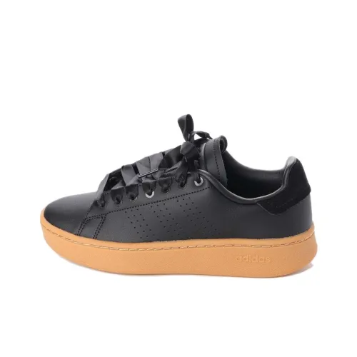 Adidas ADVANTAGE Slip-resistant Abrasion-resistant Low-top Skateboard Shoes Women's Black Adidas ADVANTAGE Противоскользящие Износостойкие Низкие Кеды для Скейтбординга Женские Черные