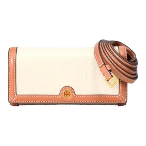 TORY BURCH T Monogram Лакированная кожа Одно плечо Через плечо Клатч Женские Крем