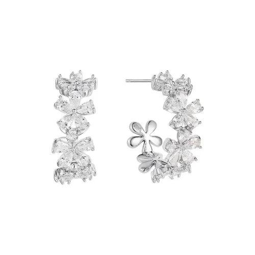 Серьги-гвоздики CAROMAY из серебра S925 женские