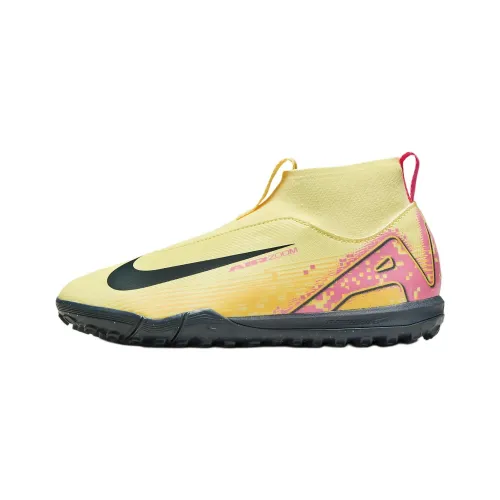 nike Mercurial Superfly 10 Противоскользящие Устойчивые к истиранию MID Топ Детские футбольные бутсы Желтый