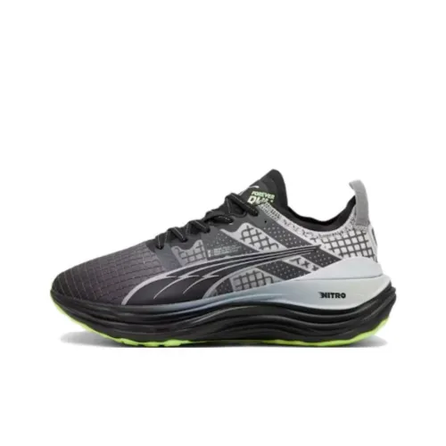 PUMA ForeverRUN Nitro Slip-Resistant Низкий Топ Повседневные Беговые Кроссовки Женские Черные