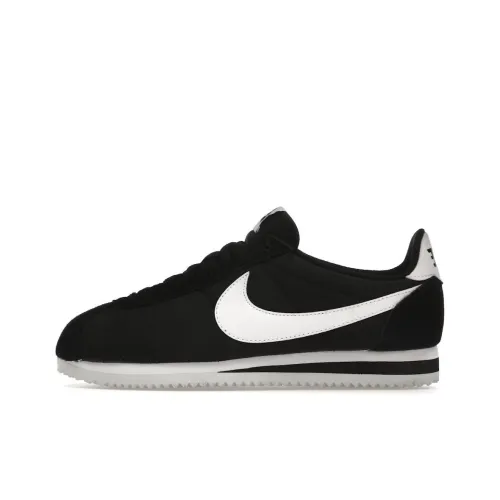 nike Classic Cortez Nylon Slip-resistant Abrasion-resistant Low Top Casual Shoes Unisex Black nike Classic Cortez Nylon Противоскользящий устойчивый к истиранию Низкий Топ Повседневная Обувь Унисекс Черный