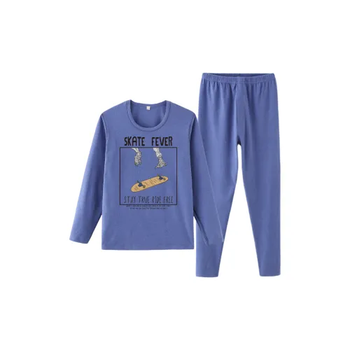 Lan Miao Термический Комплект Мужской Нет Stick Синий Скейтборд