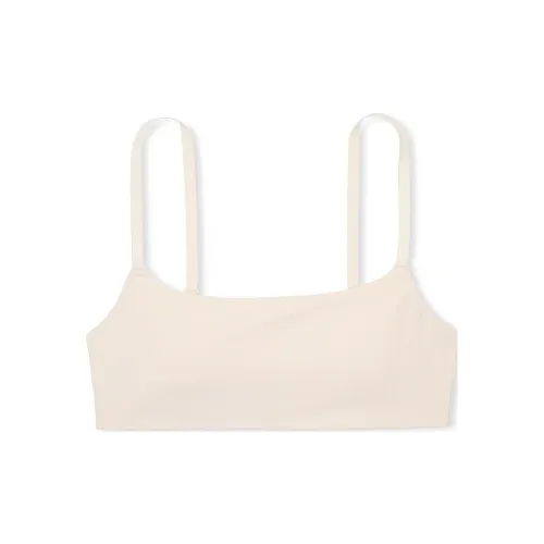 Victoria's Secret Розовый Relay Square Neck Спортивный Бюстгальтер Белая Раковина Бюстгальтер Women's White Оболочка