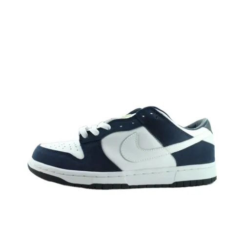 Nike Dunk Slip-Resistant Abrasion-Resistant Low-Top Скейтборд Кроссовки Мужские Белый Синий
