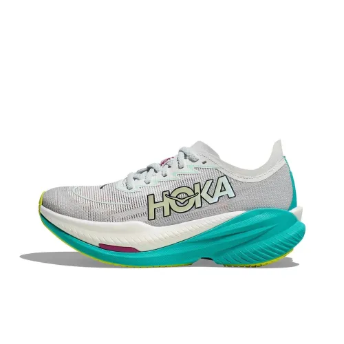 HOKA ONE ONE Mach X Slip-on Устойчивый к истиранию Низкий Топ Беговые кроссовки Женские Серый