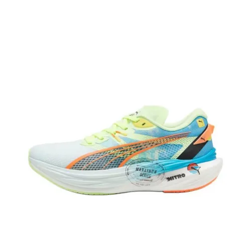 PUMA Deviate NITRO 3 Беговые кроссовки Низкий Топ Карбонированный Яблоко/Белый Мужской